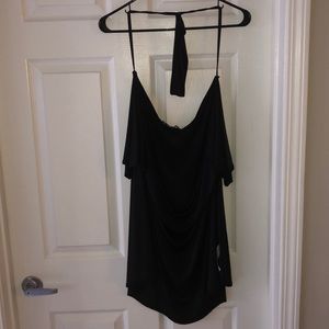 Black blouse with choker. Perfect for a night out